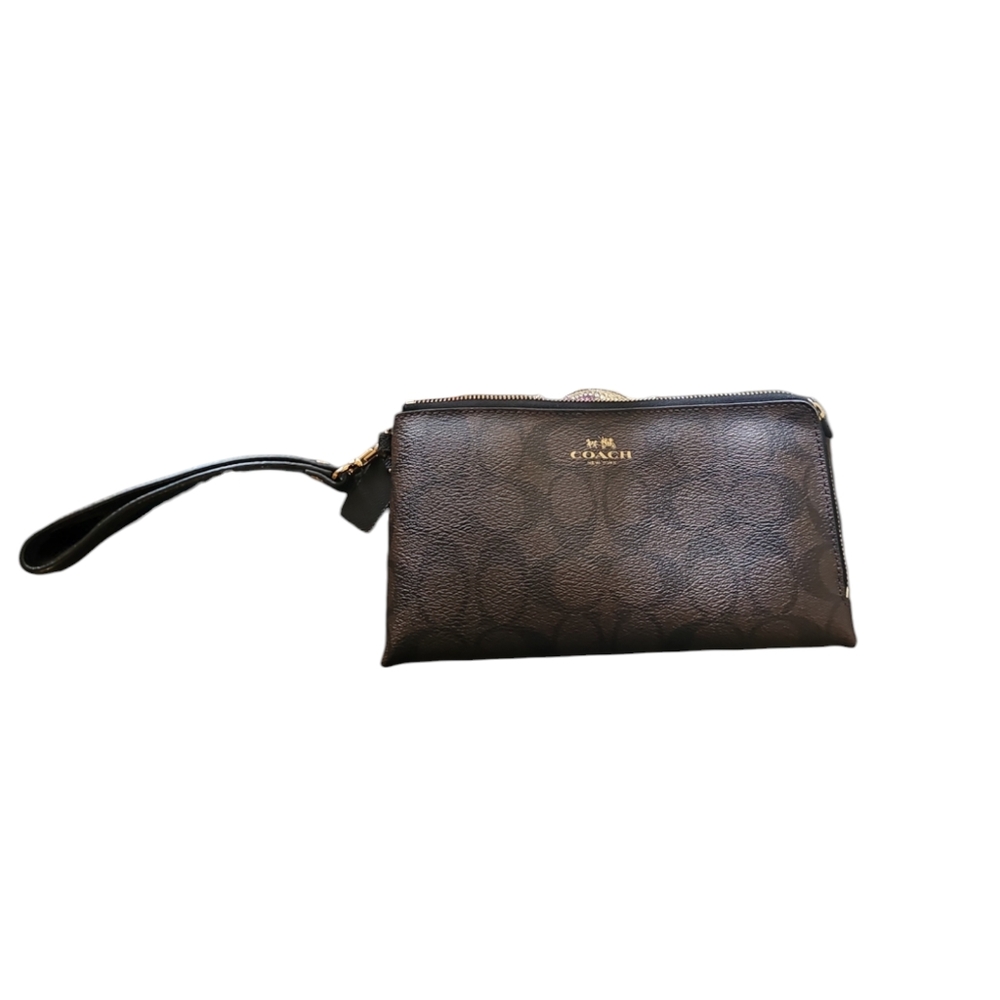 EUC Double Zipper Coach Wallet Wristlet